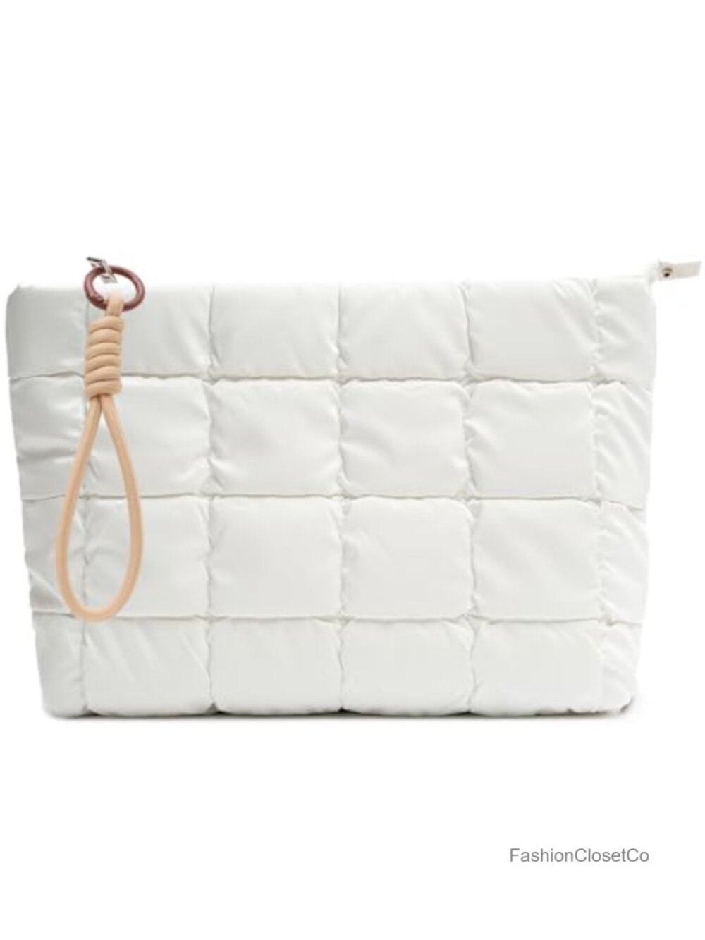 Puffer Quilted Makeup Bag Travel Cosmetic Pouch Toiletry Organizer